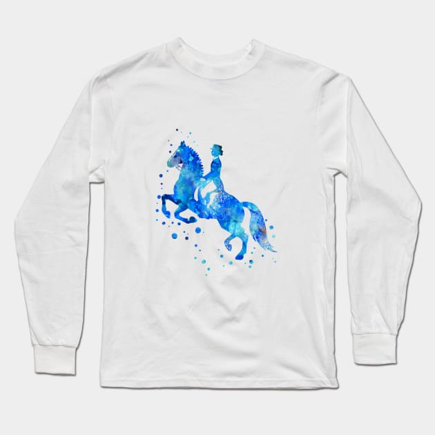 Horse racing Long Sleeve T-Shirt by RosaliArt